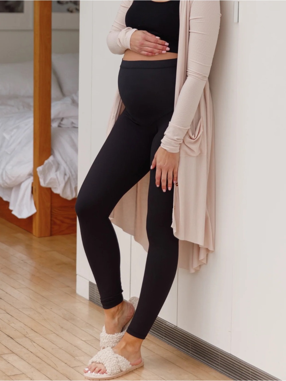 Pinkblush Black Maternity Leggings – High Waist Support